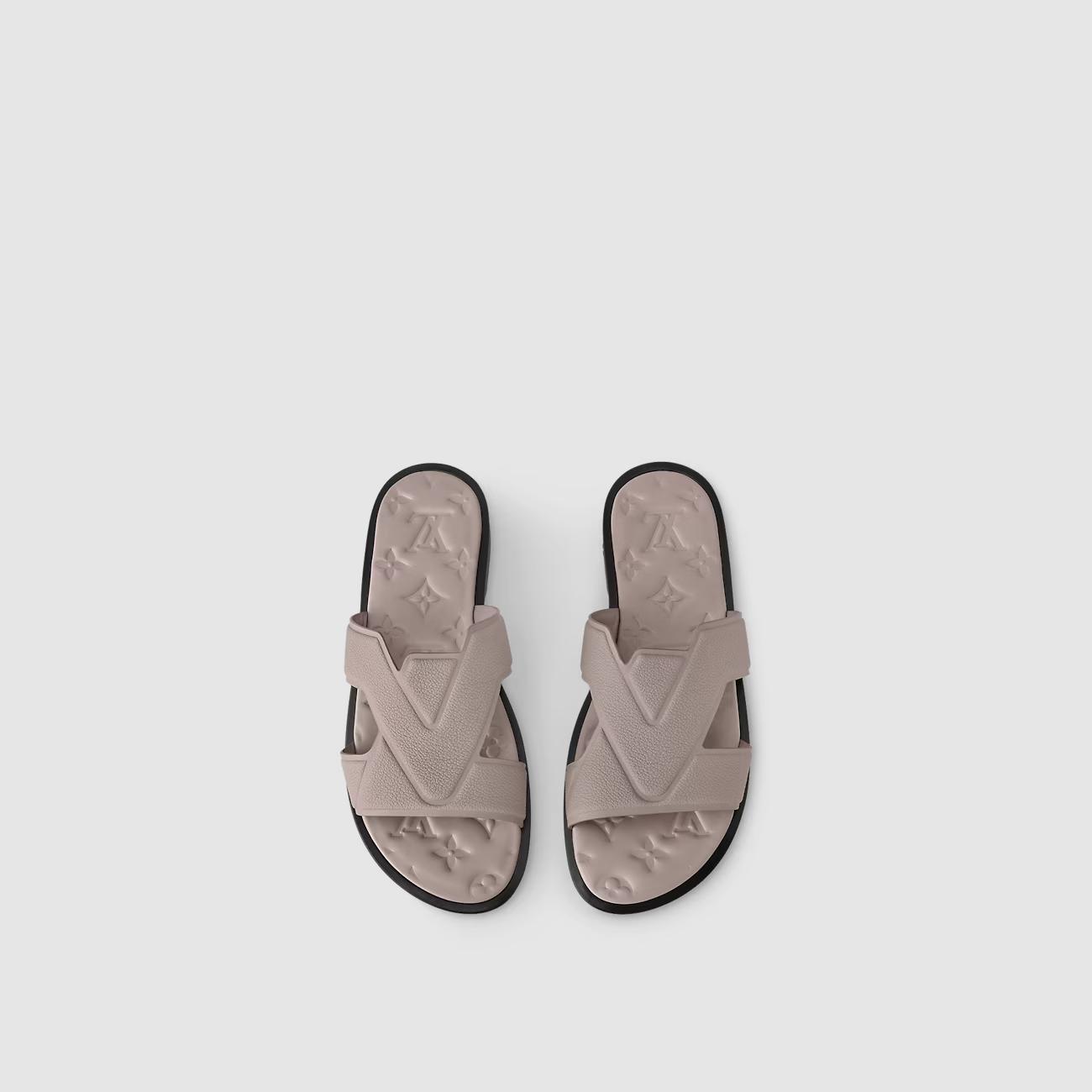 Dép Louis Vuitton Oasis Mule Nam Xám